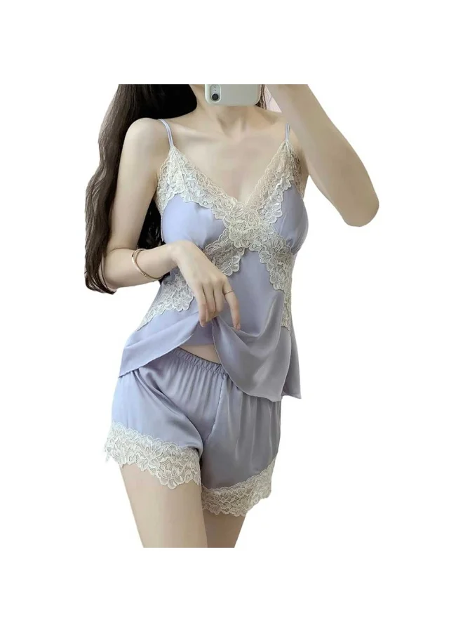 Caprisious Satin Lace Pajama Set for Women | Soft and Comfortable Sleepwear with Lace Detailing