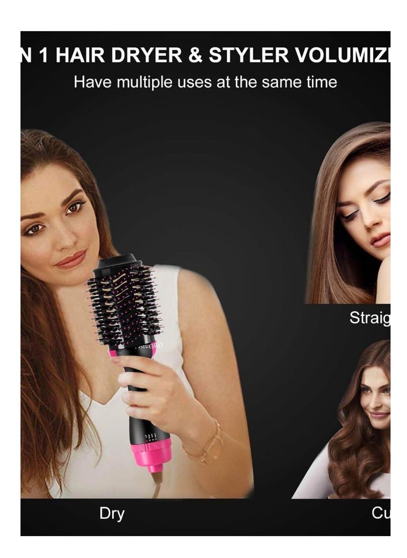 ELTRAZONE Hair Dryer Styler Pink/Black – 2-in-1 Professional Blow Dryer and Volumizer with Ionic Technology, Multiple Heat & Speed Settings, Lightweight Design, Quick Drying, Ceramic Coating for Smooth, Frizz-Free Hair, Perfect for All Hair Types and Travel - Image 3