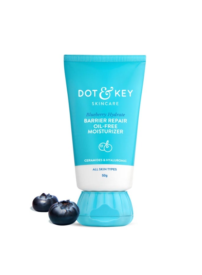 Dot & Key Barrier Repair Oil-Free Moisturizer With 5 Ceramides & Hyaluronic | Instant Oil-Free Hydration, Repairs Damaged Skin barrier | Best for oily, sensitive & combination skin | 50gm - Image 1