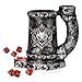 Luazuri Mug Dice Tower Dice Rolling Tower7PCS D20 Dice Set Included for DND Gift and Dungeons and Dragon Tabletop Games Drink Holder Tavern Style Board Game Roller Black - Image 2