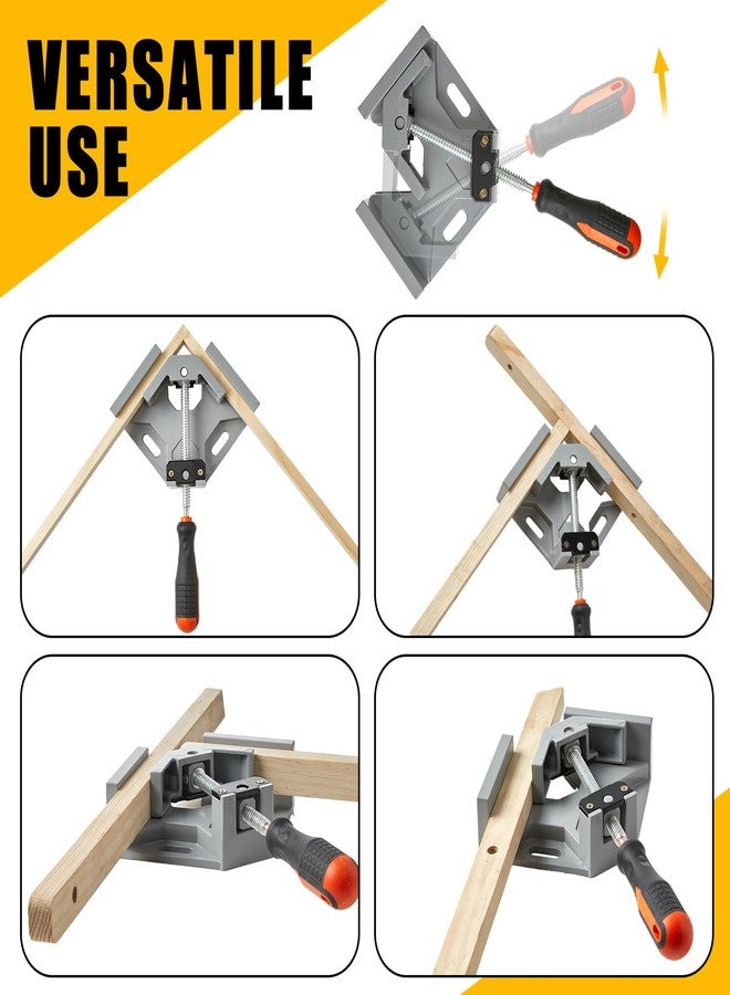 Leriton 6 Pcs Right Angle Clamp One Handed Ratchet 90 Degree Corner Wood Clamp 6 Inch Bar Single Handle Trigger for Wood Working Accessories - Image 4