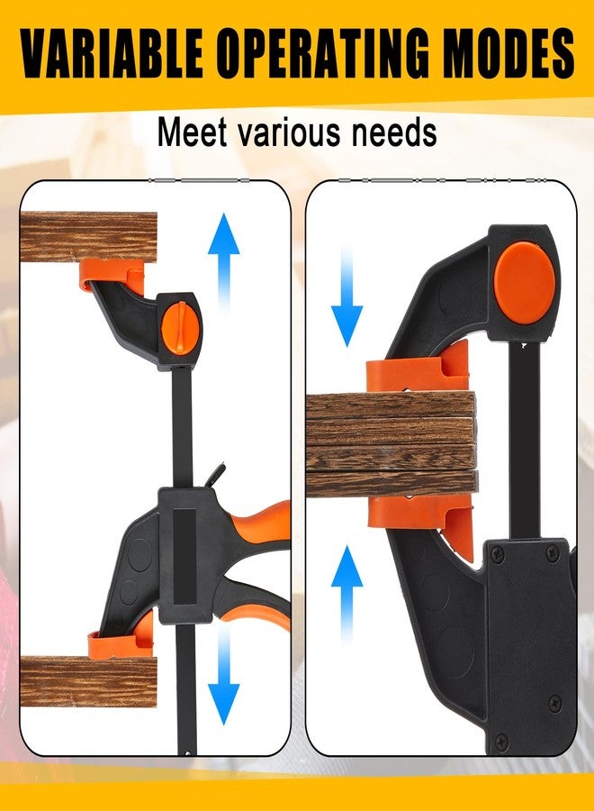 Leriton 6 Pcs Right Angle Clamp One Handed Ratchet 90 Degree Corner Wood Clamp 6 Inch Bar Single Handle Trigger for Wood Working Accessories - Image 3