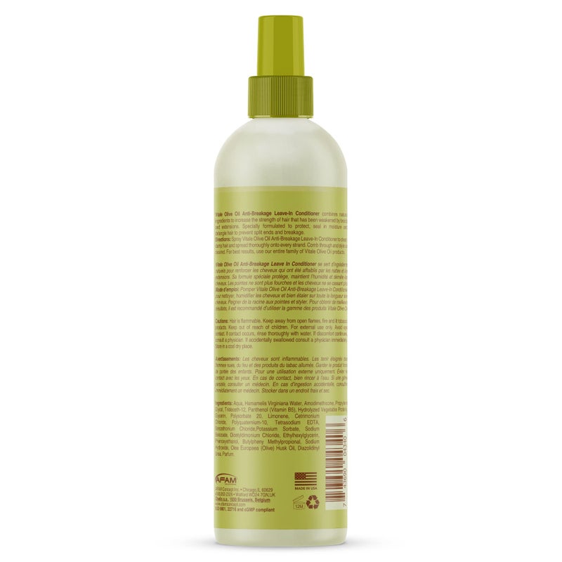 VITALE olive oil anti breakage leave in conditioner 12 fluid ounce, White, 12 Fl Ounce - Image 2