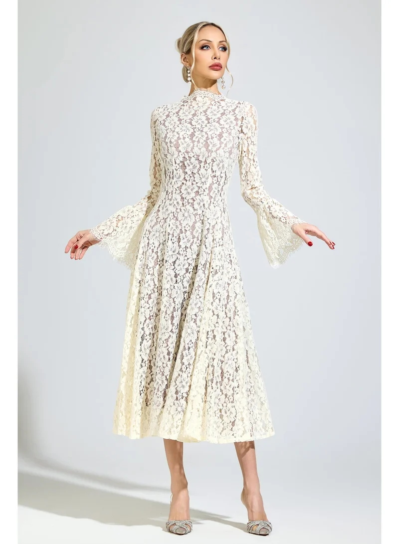 Catchall Kepler Bell Sleeve Formal Dress