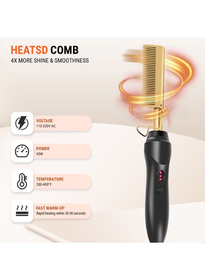 SHINEDOWN Wig Glue Kit with Hot Comb for Wigs Human Hair, Lace Glue for Front Lace Wig, Easy To Use and Remove, Styling Tool for Black Women Hair - Image 2