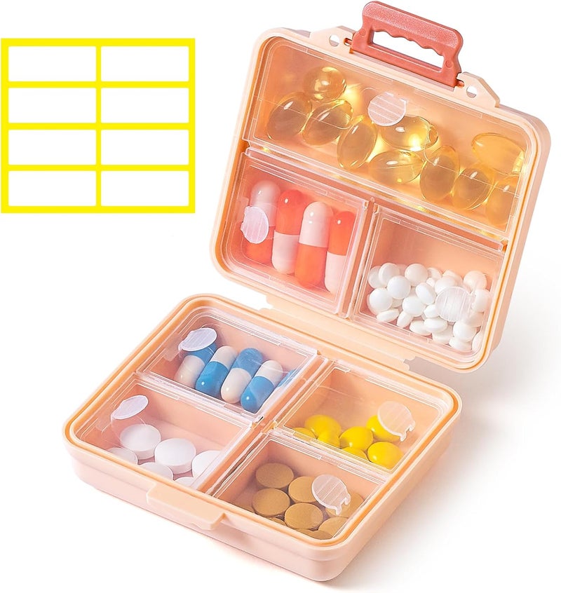 Pink Travel Pill Organizer for Daily Use