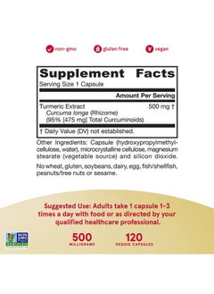 jarrow formulas Curcumin 95 500 Mg Up To 120 Servings (Veggie Caps) Turmeric Extract To Provide Antioxidant Support Bone & Joint Dietary Supplement Minimize Oxidative Stress  - Image 4