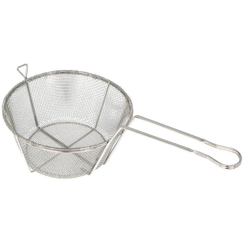 Winco FBRS-8 Round Wire Fry Basket, 8-1/2-Inch, 6-Mesh,Nickel,Medium