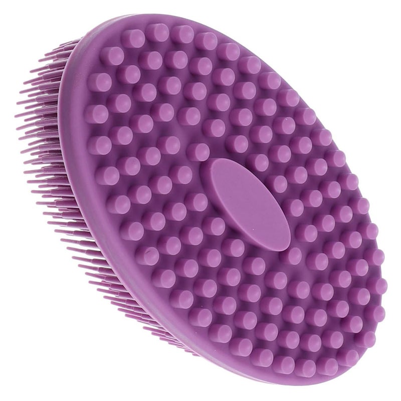 Soft Silicone Bath Brush Scrubber For Newborns Gentle Massage Body Cleanser Purple - Image 2