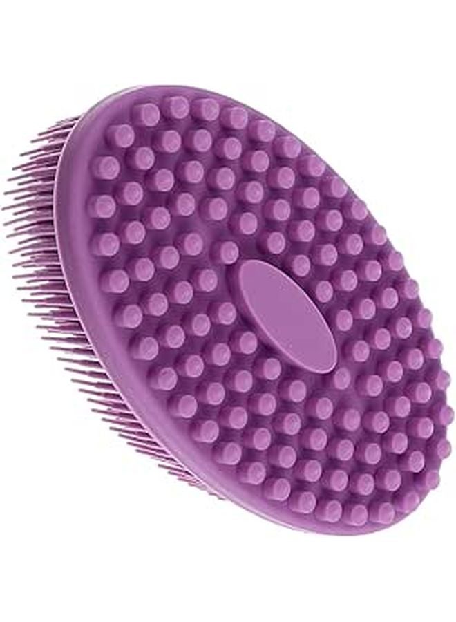 Soft Silicone Bath Brush Scrubber For Newborns Gentle Massage Body Cleanser Purple - Image 1