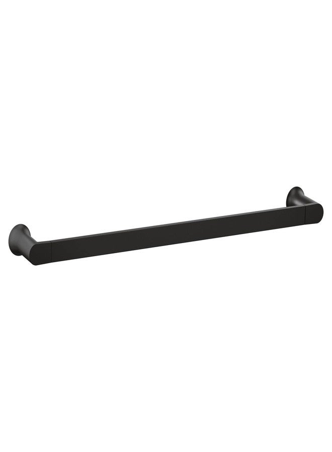 Moen Genta LX Matte Black Modern 24-Inch Single Kitchen or Bathroom Towel Bar, Wall Mounted Rack, BH3824BL - Image 4