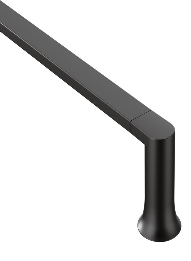 Moen Genta LX Matte Black Modern 24-Inch Single Kitchen or Bathroom Towel Bar, Wall Mounted Rack, BH3824BL - Image 1