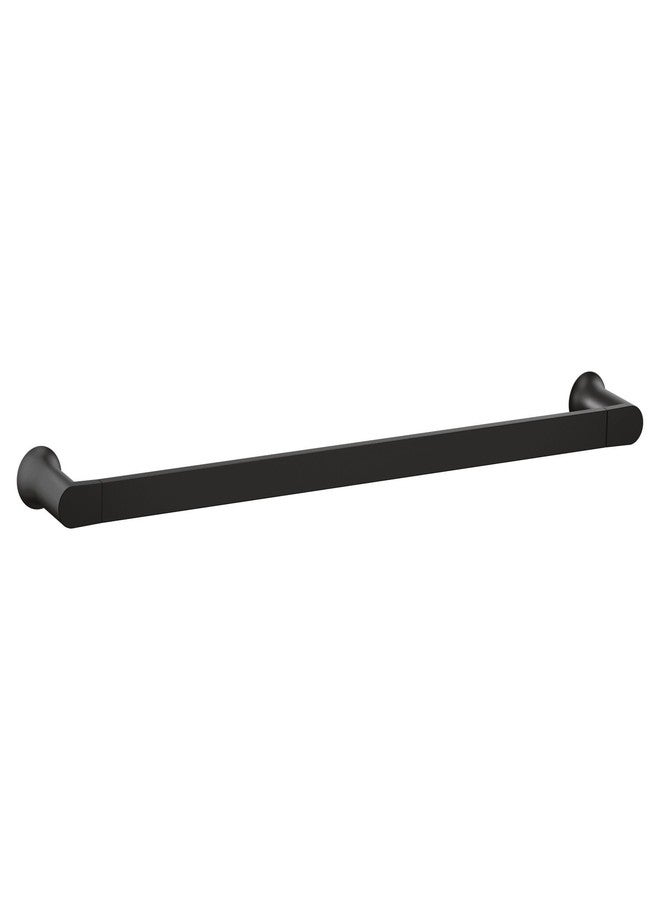 Moen Genta LX Matte Black Modern 24-Inch Single Kitchen or Bathroom Towel Bar, Wall Mounted Rack, BH3824BL - Image 5