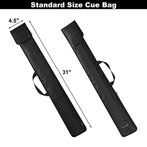 Cosmos Soft Cue Stick Case Bag 1x1 Billiard Pool Stick Case Carrying Bag 12 Billiard Cue Stick Bag Pool Cue Holder for Storage 1 Butt and 1 Shaft 2Pieces Padded Layer with Zipper Pocket - Image 3