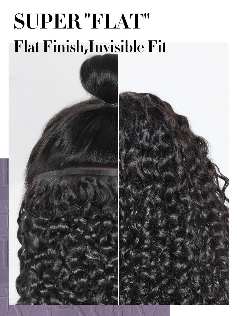 LUVME Burmese Curly Clip in Hair Extensions Real Human Hair Messy Curly Clip Ins Fullness with 1 Pack for Women Brazilian Remy Human Hair Natural Black 135g 18Inch - Image 3