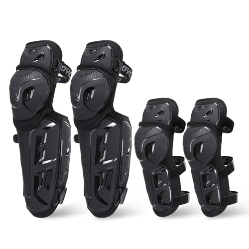 Scoyco Motorcycle Knee Pads for Men CE Level 1 Motocross Knee and Elbow Guards Protective Gear Armor with 45180 Knee Flexibility Design Adjustable Elastic Band - Image 1