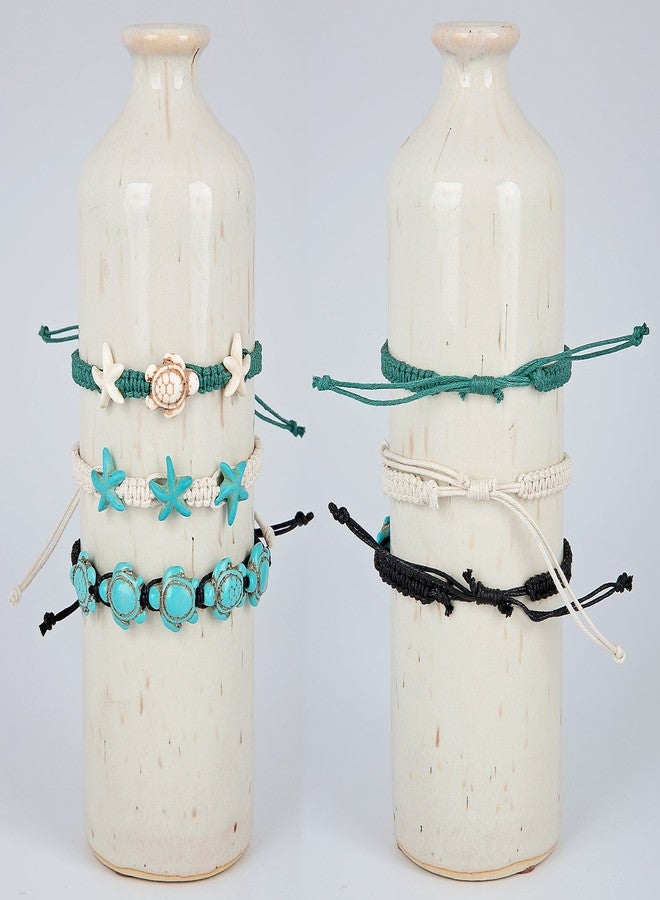 SPUNKYsoul Turtle Starfish Howlite Bracelet or Anklet Set Beach Collection (Turtle Starfish 3 Pack) - Image 5