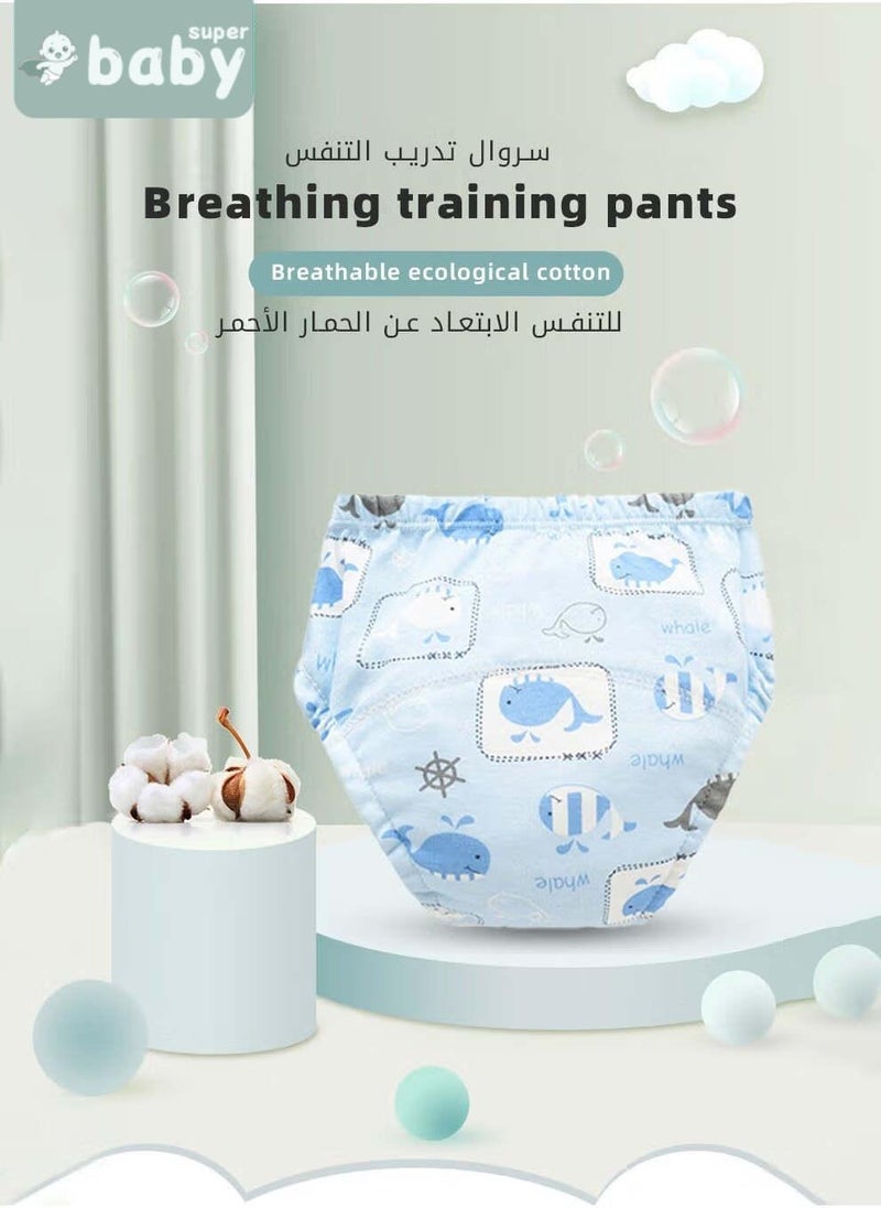 SuperBaby 5 Piece Potty Training Underwear, 6 Layers Breathable Cotton Absorbent Trainer Pants for Toddler Baby Boys Girls Waterproof - Image 2