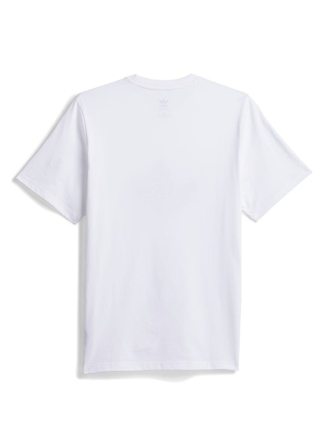 Adidas adidas TREF TORCH TEE White Originals Unisex T-SHIRTS  - Image 5