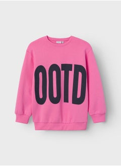Kids Text Print Sweatshirt