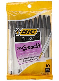 Bic Cristal Stic Medium Ball Pen Black 10 Ea (Pack Of 2)  - Image 1