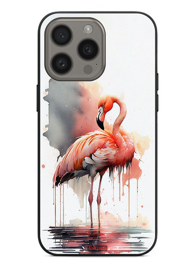 Tolwak Apple iPhone 15 Pro Protective Case Cover Tropical Watercolor Art - Image 2