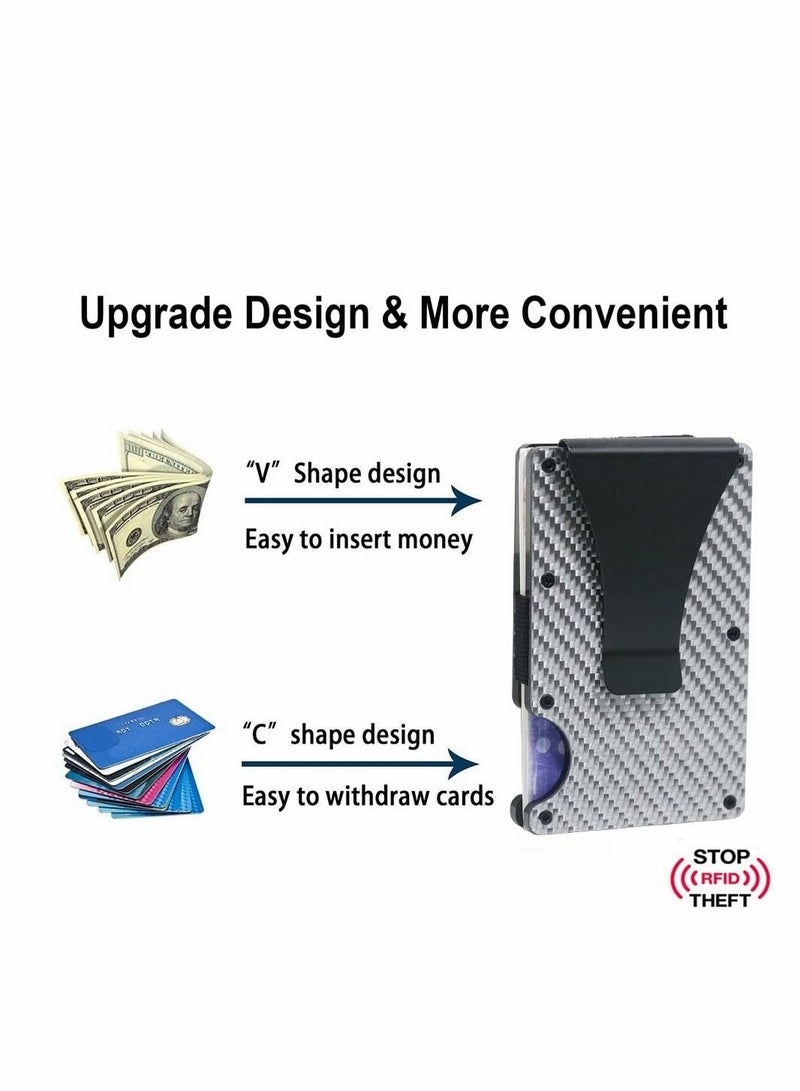 KASTWAVE Carbon Fiber Wallet for Men or Women, RFID Blocking Minimalist Credit Card Holder  - Image 4
