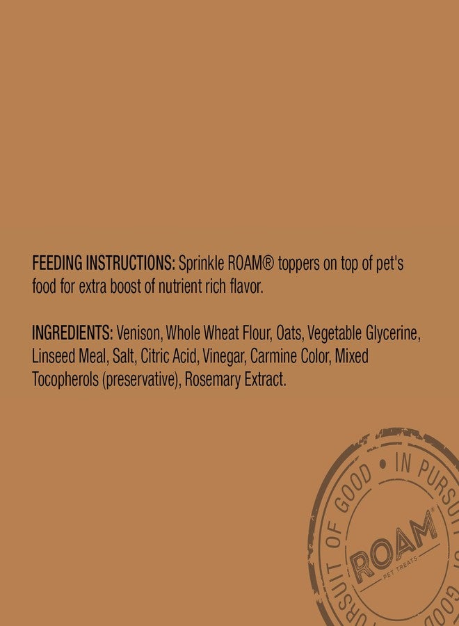 ROAM Pet Treats Bucky Exotic Dog Topper, Venison Dog Treats - Single Protein, Sustainably Raised Venison Meat Dog Food Topper - Non-GMO, 4 Ounce - Image 3
