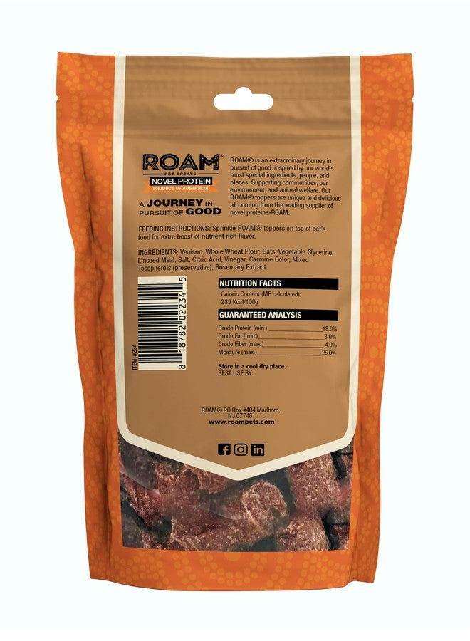 ROAM Pet Treats Bucky Exotic Dog Topper, Venison Dog Treats - Single Protein, Sustainably Raised Venison Meat Dog Food Topper - Non-GMO, 4 Ounce - Image 2