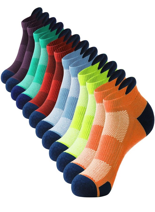 JOYNÉE Mens Ankle Athletic Low Cut Socks for Men Cushioned Running Sports Workout Tab Socks 6 Pairs,Multicolor,Sock Size 10-13 - Image 1