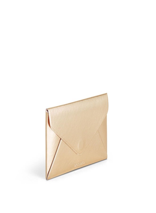 Poppin Luxe Business Card Holder and Credit Card Holder for Women, Stylish Slim Design with Magnetic Closure, Lightweight and Perfect for Client Meetings (Gold Metallic with Blush Pink Lining) - Image 2