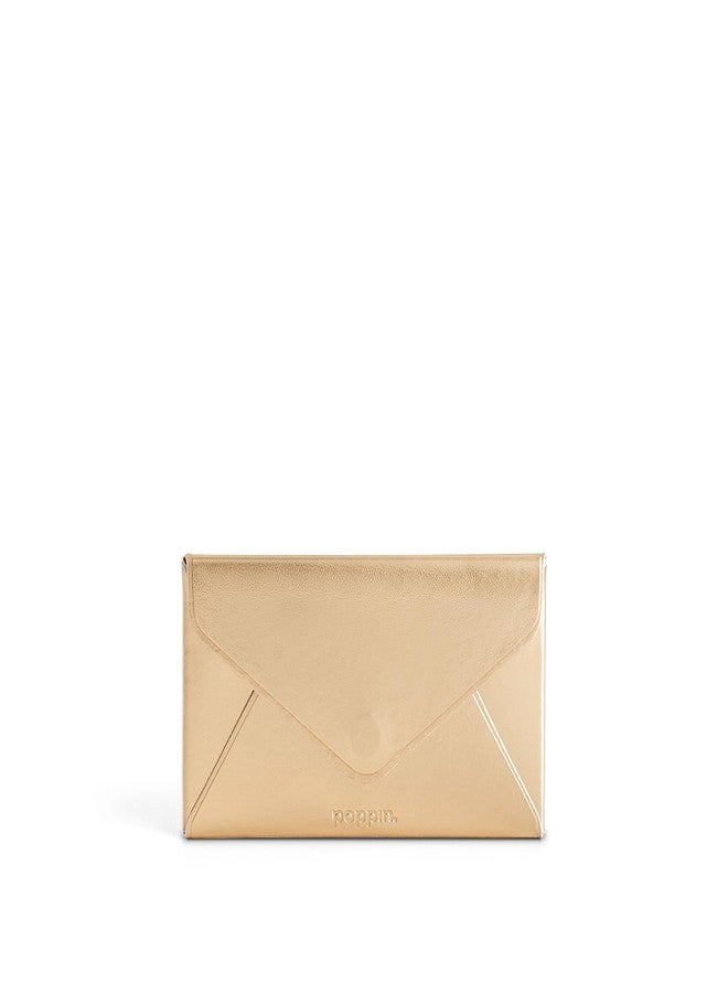 Poppin Luxe Business Card Holder and Credit Card Holder for Women, Stylish Slim Design with Magnetic Closure, Lightweight and Perfect for Client Meetings (Gold Metallic with Blush Pink Lining) - Image 4