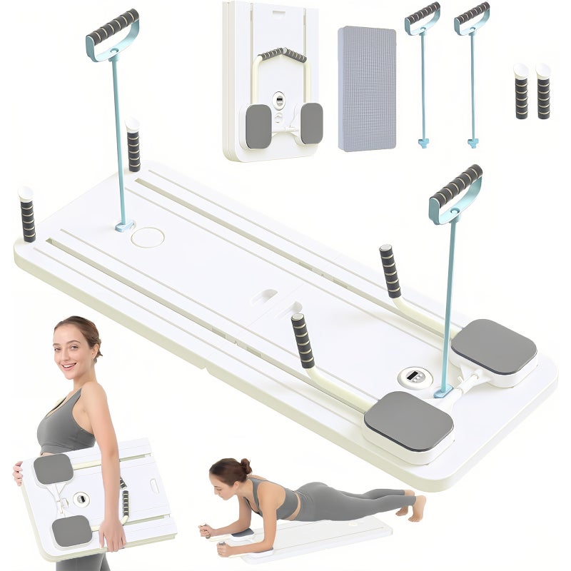 إي تي جي لوح بيلاتيس ETG - مجموعة إصلاح بيلاتيس 2024، لوح إصلاح بيلاتيس متعدد الاستخدامات قابل للطي للاستخدام المنزلي، لوح انزلاقي 5 في 1 - Image 1