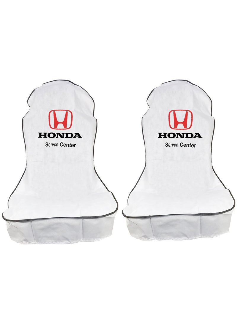 Honda 2 Pcs Set HONDA Logo Car Seat Cover Universal Car Seat Dust Dirt Extra Protection Cover - Image 2