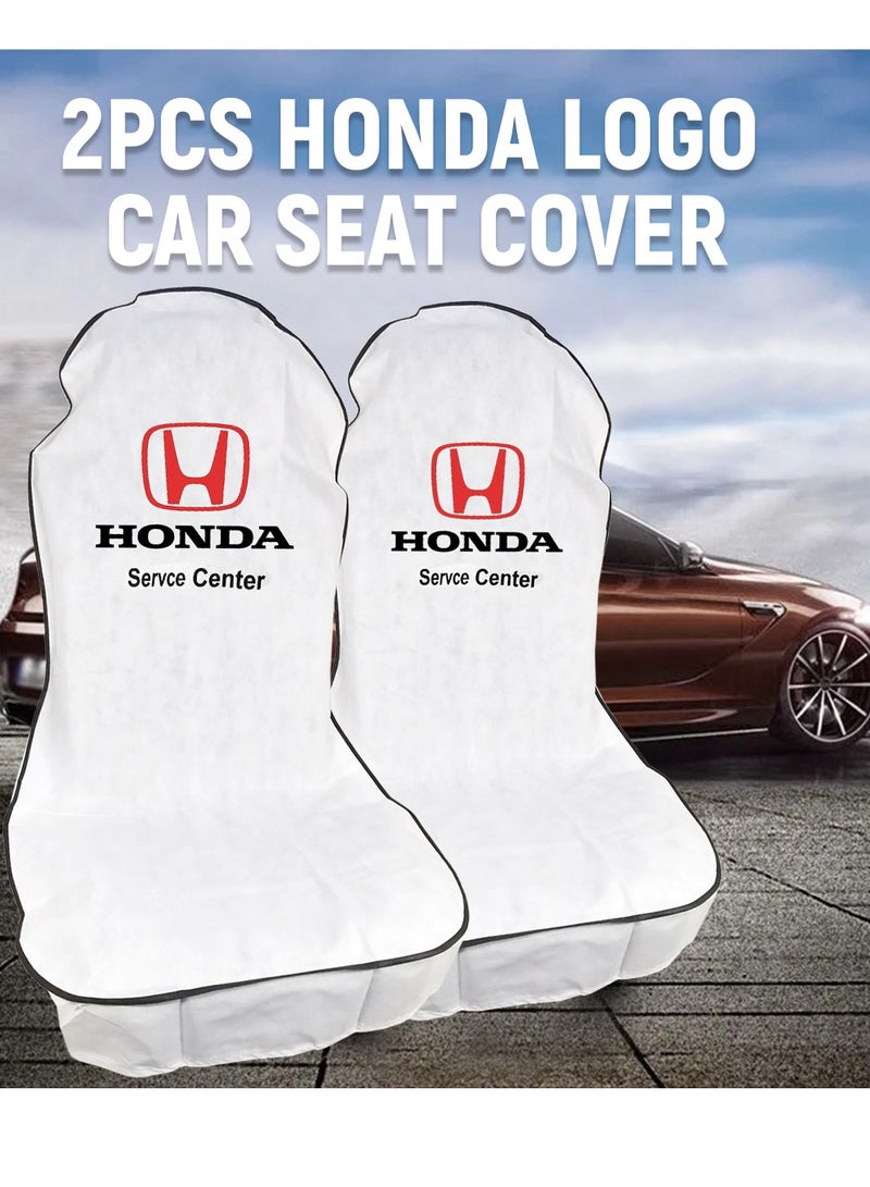 Honda 2 Pcs Set HONDA Logo Car Seat Cover Universal Car Seat Dust Dirt Extra Protection Cover - Image 1