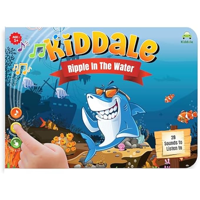 AQUATIC ANIMAL RHYMES MUSICAL SOUND BOOK | INTERACTIVE TOUCH & PLAY SOUND BOOK | LEARNING & EDUCATION | FOR 1+ YEARS OLD | SING ALONG BOOKS - Image 1