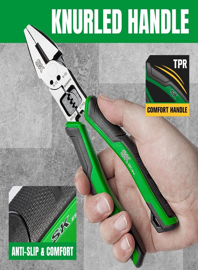 اس كي كي كماشة SK متعددة الاستخدامات بطول 8 بوصات، 6 في 1، بمقبض مريح مضاد للانزلاق لقبضة مريحة - Image 5