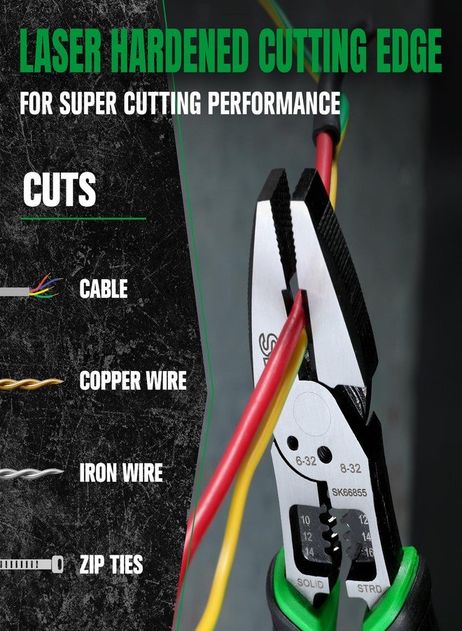 اس كي كي كماشة SK متعددة الاستخدامات بطول 8 بوصات، 6 في 1، بمقبض مريح مضاد للانزلاق لقبضة مريحة - Image 4