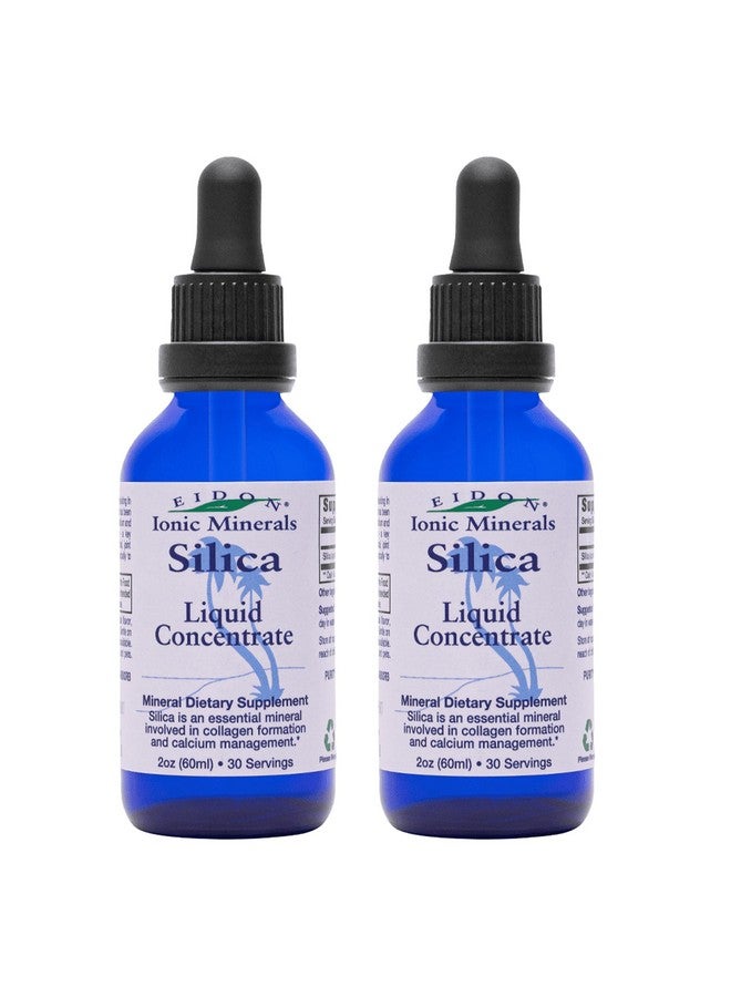 Eidon Ionic Minerals Liquid Silica Mineral Concentrate - Silica Supplement for Hair, Skin and Nails, Silica Drops to Support Collagen Production, Joint and Bone Health - 2 oz (Pack of 2) - Image 1