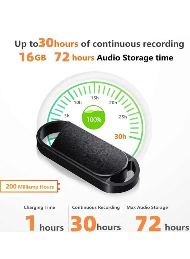 Y&D Mini Voice Recorder, Activated with Triple Noise Reduction, Digital Small Listening Device for Class Lecture, Interview, Meeting(16GB) - Image 2