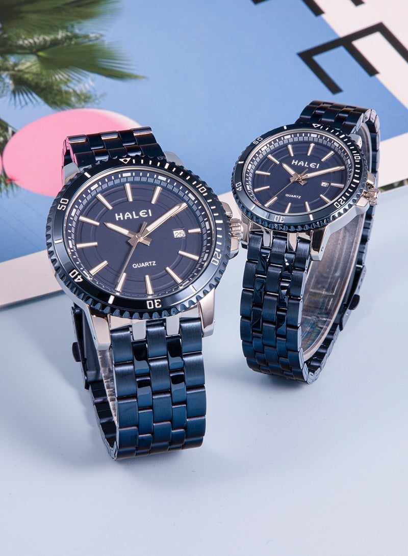 HALEI Harley 8034ML Quartz Simple Couple Watch - Image 2
