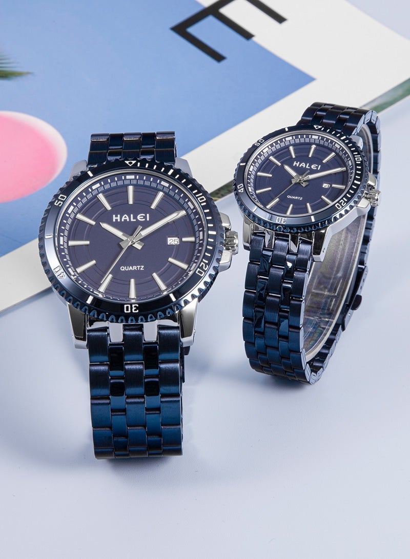 HALEI Harley 8034ML Quartz Simple Couple Watch - Image 3