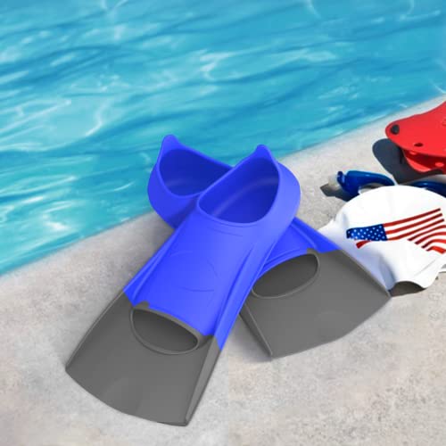 Gintenco Swim Fins, Kids Swim Training Fins for Lap Swimming, Travel Size Flippers with Mesh Bag, Silicone Swimming Fins for Kids Teens Adults Women Men - Image 2