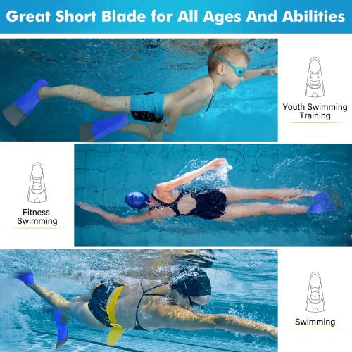 Gintenco Swim Fins, Kids Swim Training Fins for Lap Swimming, Travel Size Flippers with Mesh Bag, Silicone Swimming Fins for Kids Teens Adults Women Men - Image 4