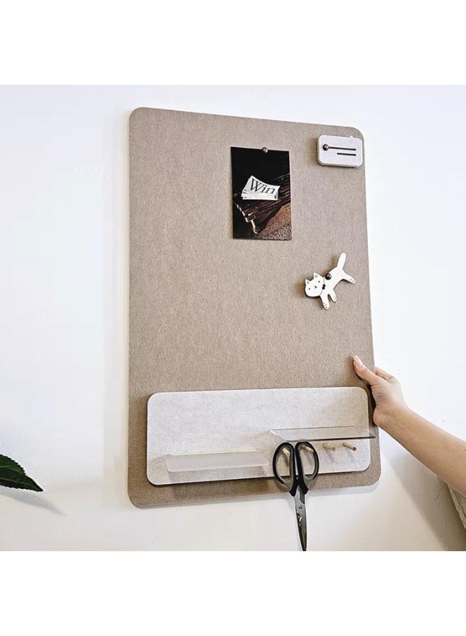 YelaJoy Cute Bulletin Board Felt Bulletin Board Push Pin Board 16 x 24 Inch Boho Desk Accessories Decorative Cork Board Picture Board for Photos Vision Pin Board for Walls Home Decor (with Storage Rack) - Image 5