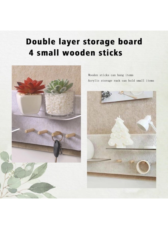 YelaJoy Cute Bulletin Board Felt Bulletin Board Push Pin Board 16 x 24 Inch Boho Desk Accessories Decorative Cork Board Picture Board for Photos Vision Pin Board for Walls Home Decor (with Storage Rack) - Image 2