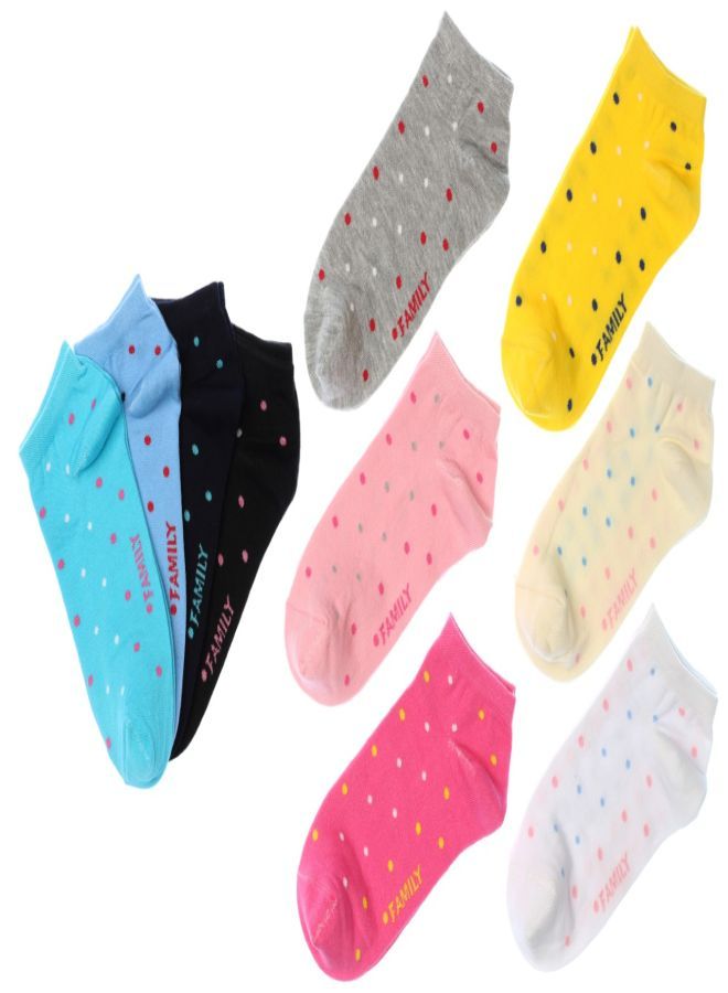 فتاه مجموعة من 3 شرابات قطن سوكيت ناعمة للنساء