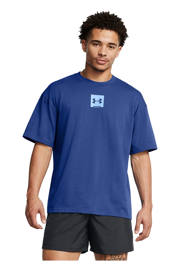 اندر ارمور Heavyweight Oversized Logo T-shirt