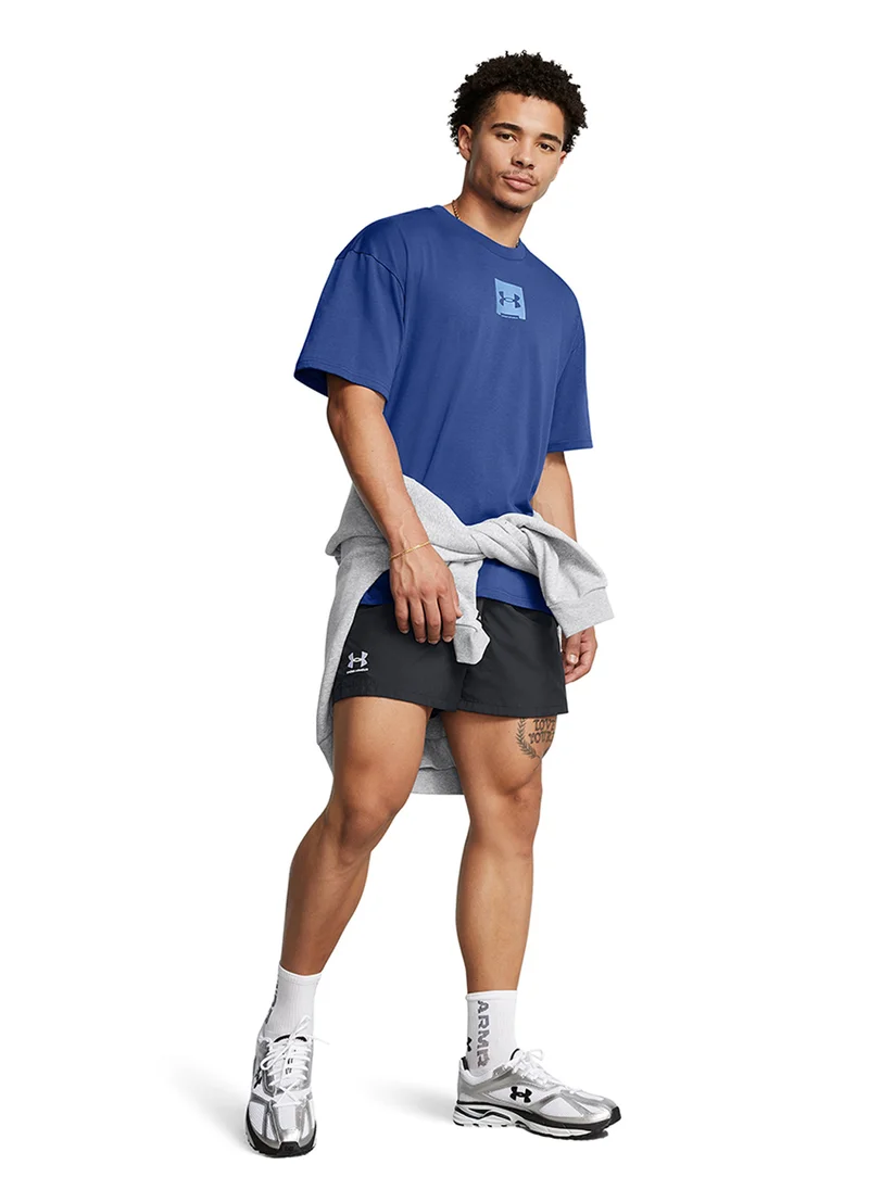 اندر ارمور Heavyweight Oversized Logo T-shirt