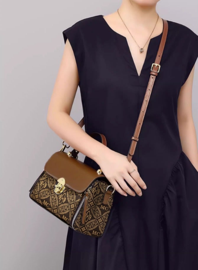 Casual vintage PU leather Women's Shoulder Bag Elegant Fashionable Stylish Crossbody Square Bag for Ladies Girls College Students  - Image 2
